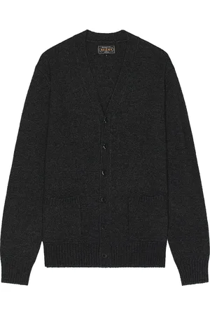 Beams Cardigan Elbow Patch 7g in