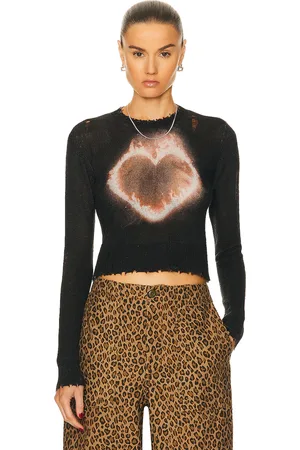 R13 Flaming Heart Baby Crewneck in