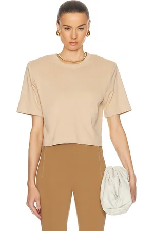 WARDROBE.NYC Cropped Shoulder Pad Top in