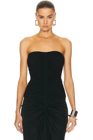 Saint Laurent Strapless Crepe Top in