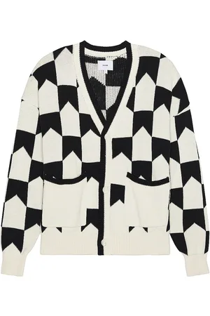 Rhude Chevron Checkered Knit Cardigan in
