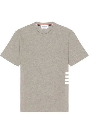 Thom Browne 4 Bar Short Sleeve Cuff Tee in