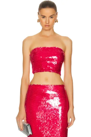 LAPOINTE Stretch Sequin Tube Top in