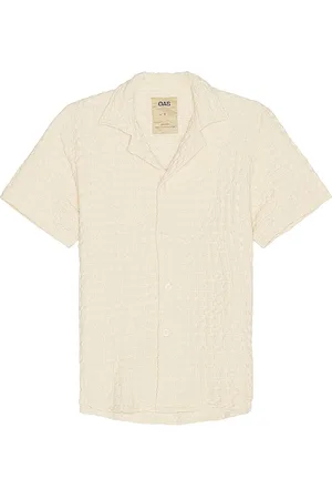 Oas Ecru Cuba Waffle Shirt in