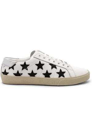Saint Laurent Leather SL/06 Low-Top Star Sneakers in