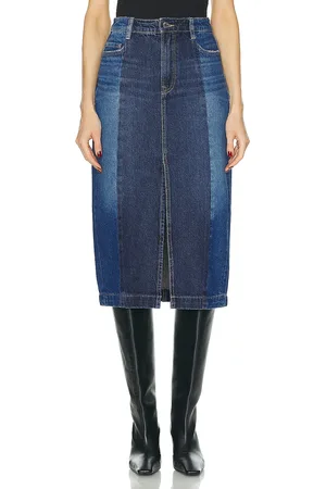 GRLFRND Robin Seamed Tonal Midi Skirt in