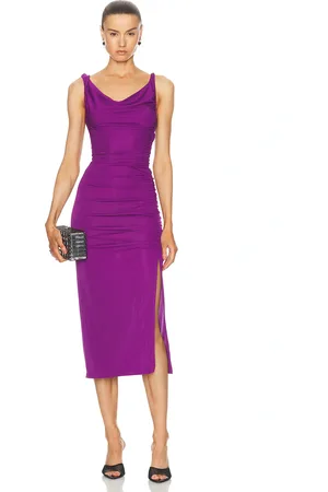 The Andamane Providence Detailed Shoulder Midi Dress in
