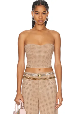 BLUMARINE Bustier Top With Rhinestones in