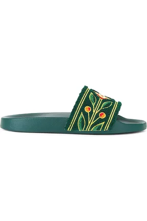 Casablanca Embroidered Terry Slider in