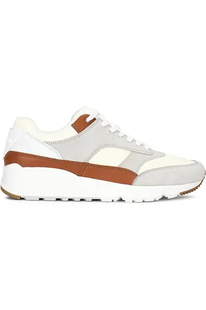 Saint Laurent Bump Low Top Sneaker in Gris Cuoio Off White & Blanc