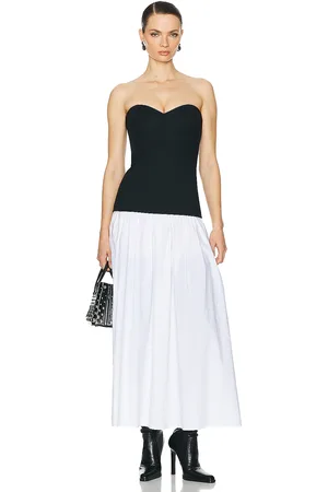 Helsa Faille Colorblock Midi Dress in