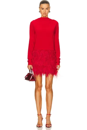Norma Kamali Feather All In One Mini Dress in