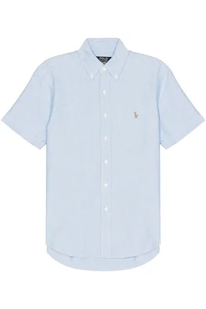 Ralph Lauren Oxford Short Sleeve Shirt in Blue in
