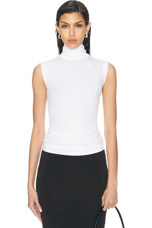 Norma Kamali Slim Fit Sleeveless Turtle Top in