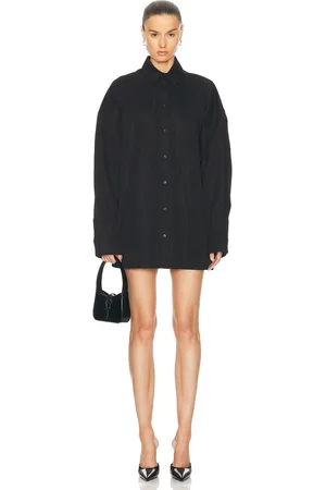 WARDROBE.NYC Drill Shirt Mini Dress in