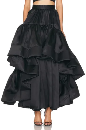 Christopher John Rogers Ruffle Maxi Skirt in