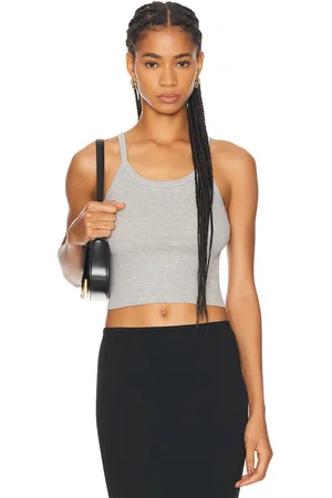ÉTERNE Cropped Rib Tank Top in