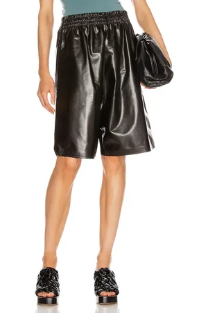 Bottega Veneta Leather Bermuda Short in Espresso in