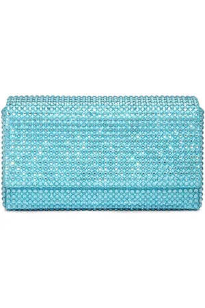Amina Muaddi Superamini Paloma Satin Clutch in