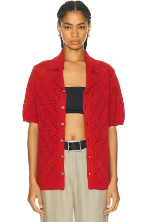 WAO Open Knit Camp Shirt in
