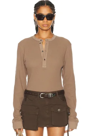 Acne Studios Henley Long Sleeve Top in
