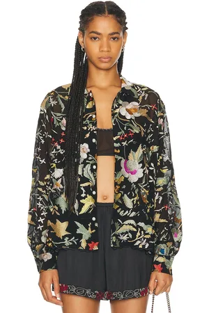 BODE Heirloom Floral Long Sleeve Shirt in