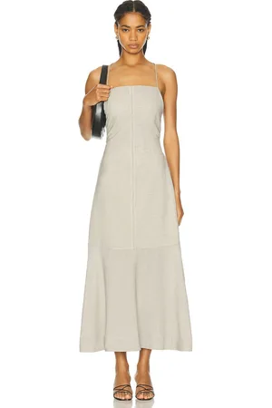 Ganni Spaghetti Strap Long Dress in