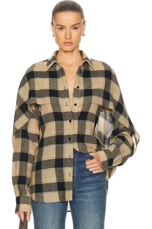 Stella McCartney Check Cape Shirt in