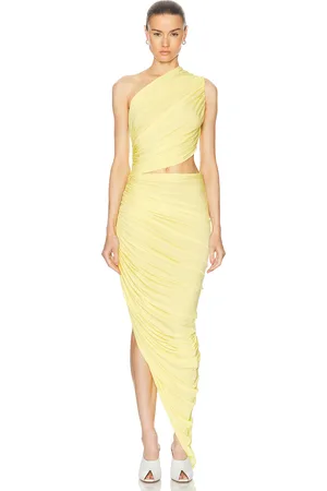 Alaïa Asymmetrical One Shoulder Maxi Dress in