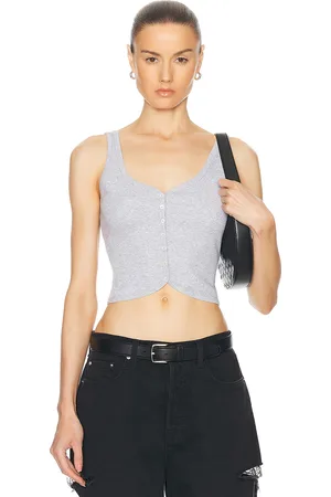 GRLFRND Rib Button Through Tank in