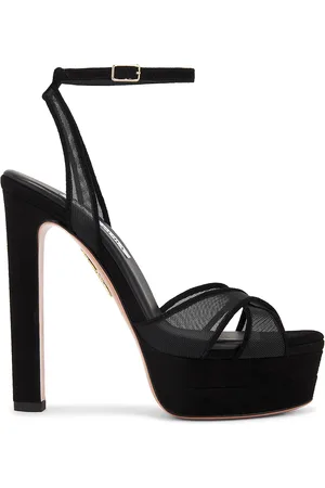 Aquazzura Divine Mesh Plateau 130 Sandal in