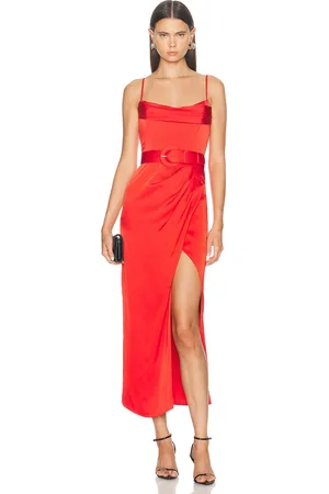 Nicholas Lulu Draped Corset Midi Dress in