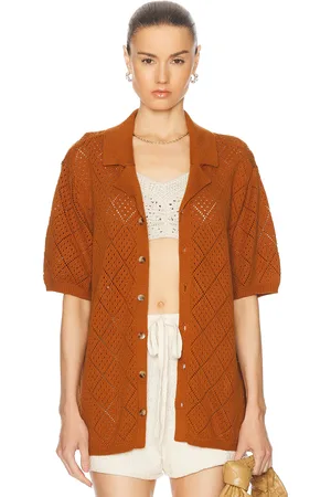 WAO Open Knit Camp Shirt in