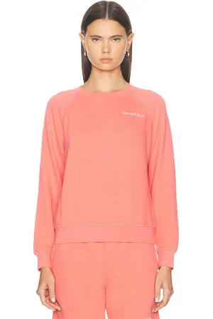 Sporty & Rich Serif Logo Soft Crewneck Sweatshirt in