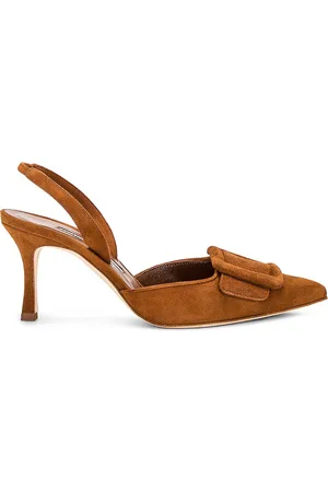 Manolo Blahnik Maysli 70 Suede Slingback In in