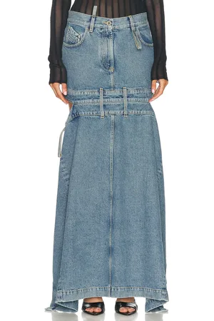 The Attico Long Cut-out Skirt in
