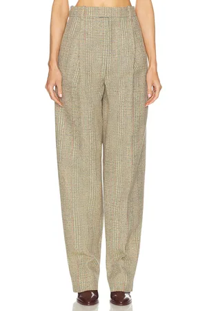 Bottega Veneta Tailored Trouser in Beige Yellow & Blue