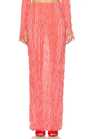 LAPOINTE Pleated Georgette Mermaid Skirt in