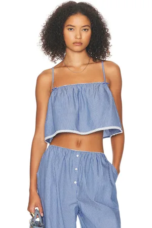 Helsa Pinstripe Poplin Camisole in