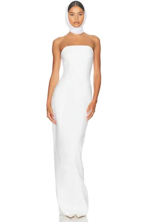 Helsa Linen Strapless Maxi Dress in