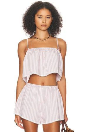 Helsa Wide Stripe Poplin Camisole in