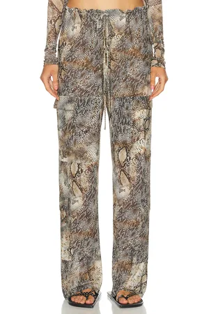 LAPOINTE Printed Mesh Drawstring Cargo Pant in