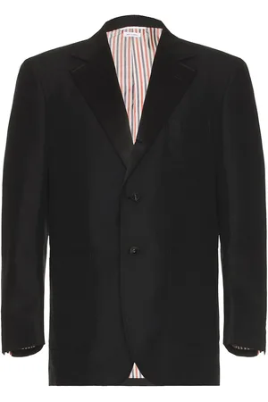 Thom Browne Unstructured Soft Shoulder Patch Blazer in