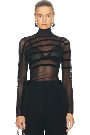 Jean Paul Gaultier Gaultier & Mariniere Drapped Mesh Bodysuit in