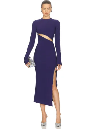 The Attico Maxi Dress With Exposed Zipper in