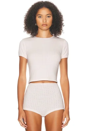 Helsa Pointelle Baby Tee in