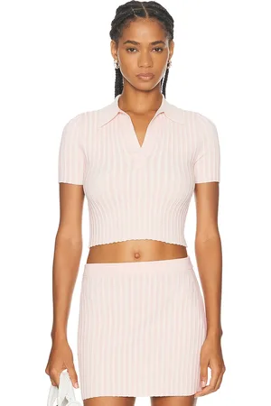 Alexander Wang Ribbed Polo Top in