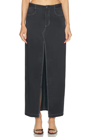 FLEUR DU MAL Silk Maxi Skirt in