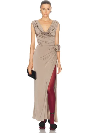 MAGDA BUTRYM Cowl Neck Long Dress in