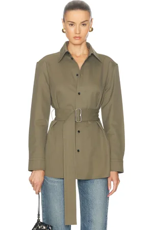 Burberry Belted Button Up Top in